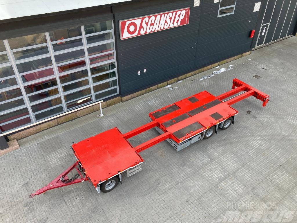  SCANSLEP Extendable platform trailer Anhænger med lad/Flatbed