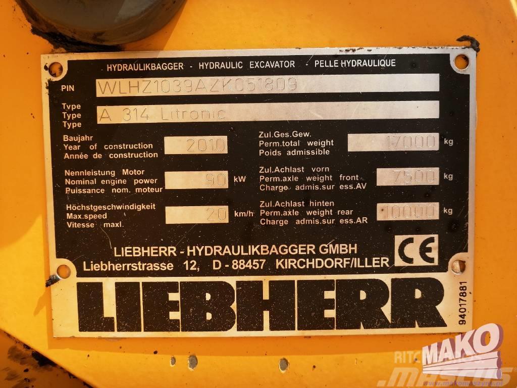 Liebherr A 314 Litronic Gravemaskiner på hjul