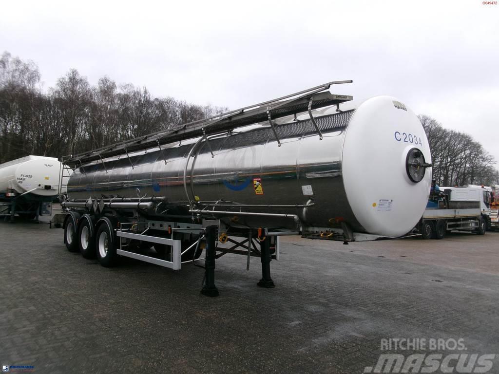 Magyar Chemical tank inox 22.5 m3 / 1 comp ADR 29-05-2024 Semi-trailer med Tank