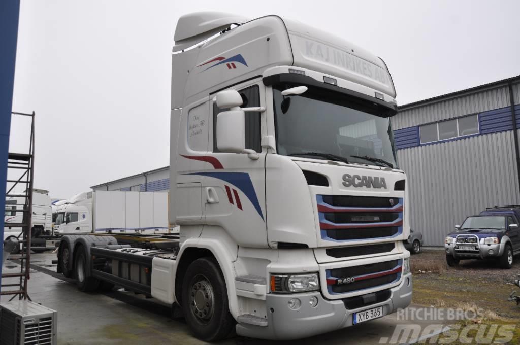 Scania R490 LB6X2MNB Lastbiler med containerramme / veksellad