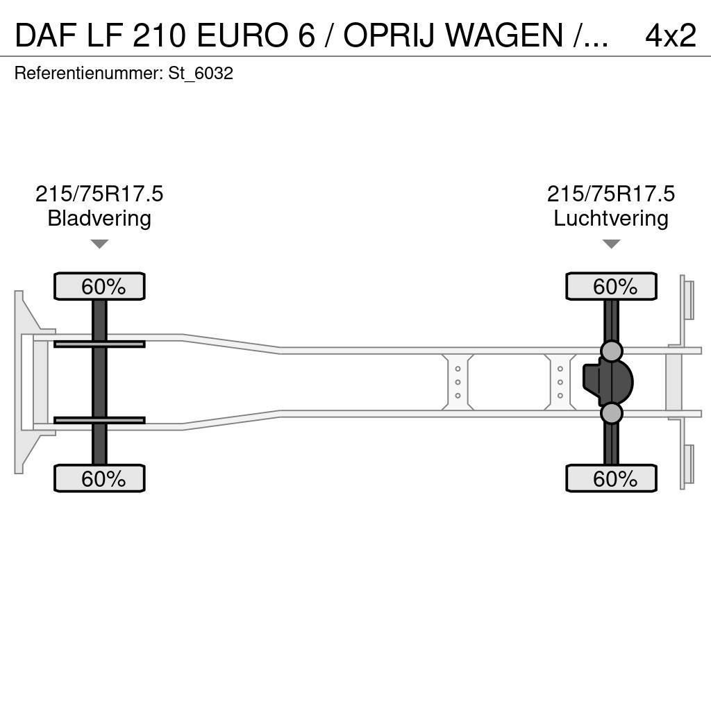 DAF LF 210 EURO 6 / OPRIJ WAGEN / MACHINE TRANSPORT Autotransportere / Knæklad