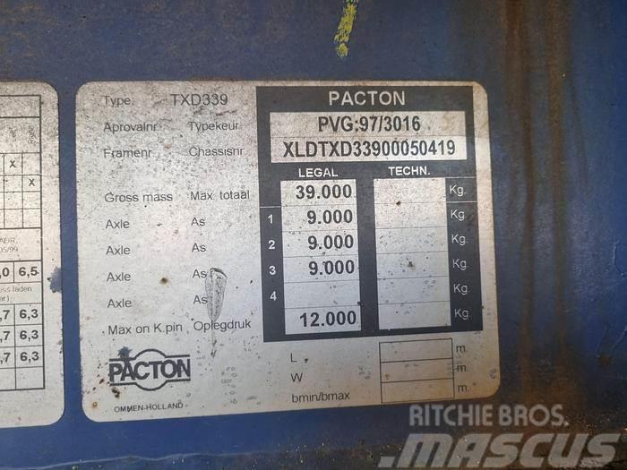 Pacton TXD 339 | Air suspension | BPW ECO P drum Semi-trailer med lad/flatbed