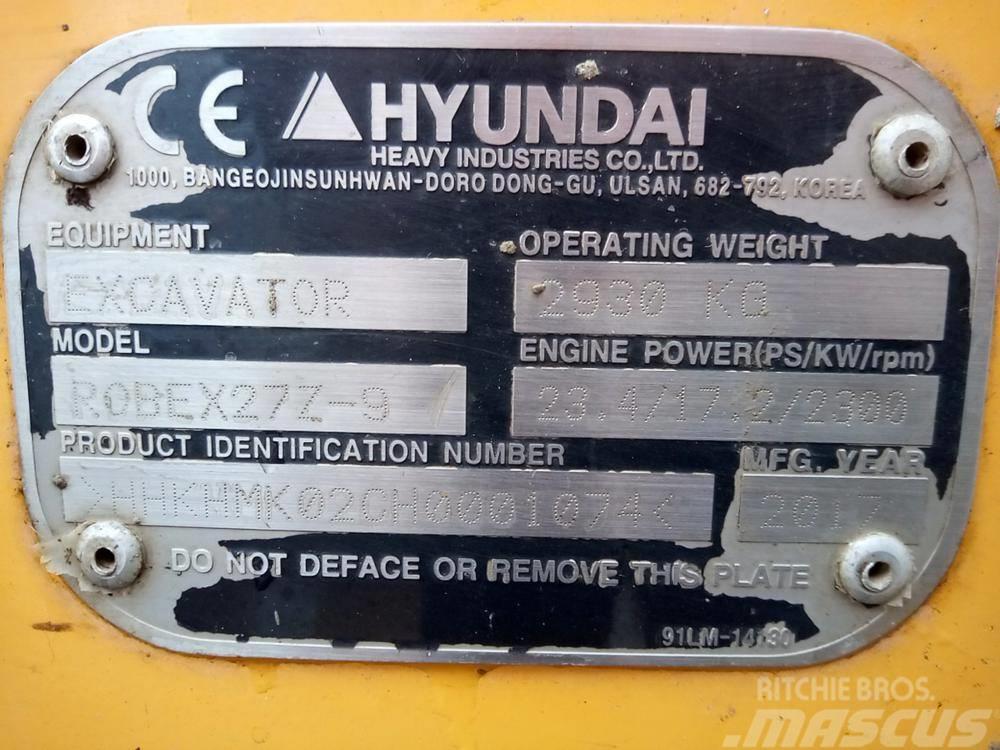 Hyundai Robex 27Z-9 Minigravemaskiner
