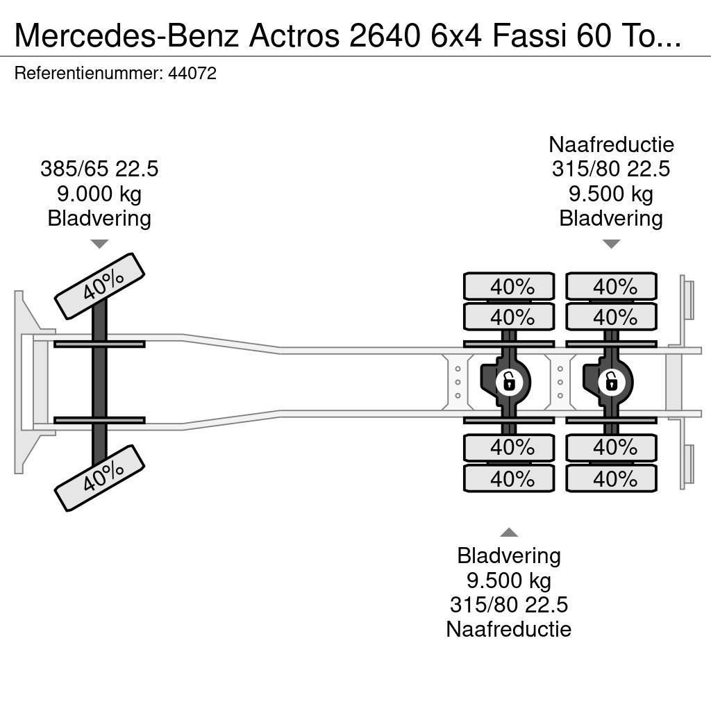 Mercedes-Benz Actros 2640 6x4 Fassi 60 Tonmeter laadkraan + Fly- Kraner til alt terræn