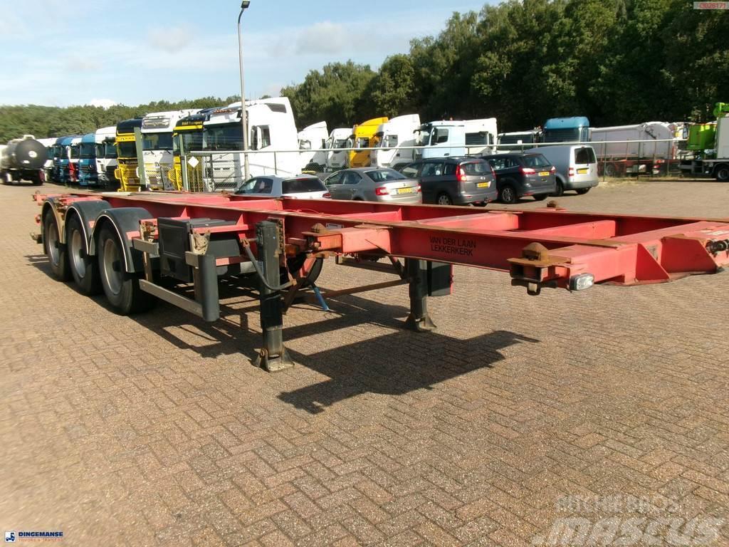 Burg 3-axle container chassis 20,30 ft + ADR Semi-trailer med containerramme
