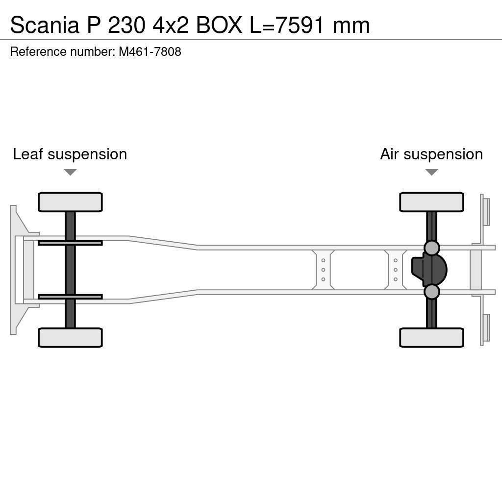 Scania P 230 4x2 BOX L=7591 mm Fast kasse