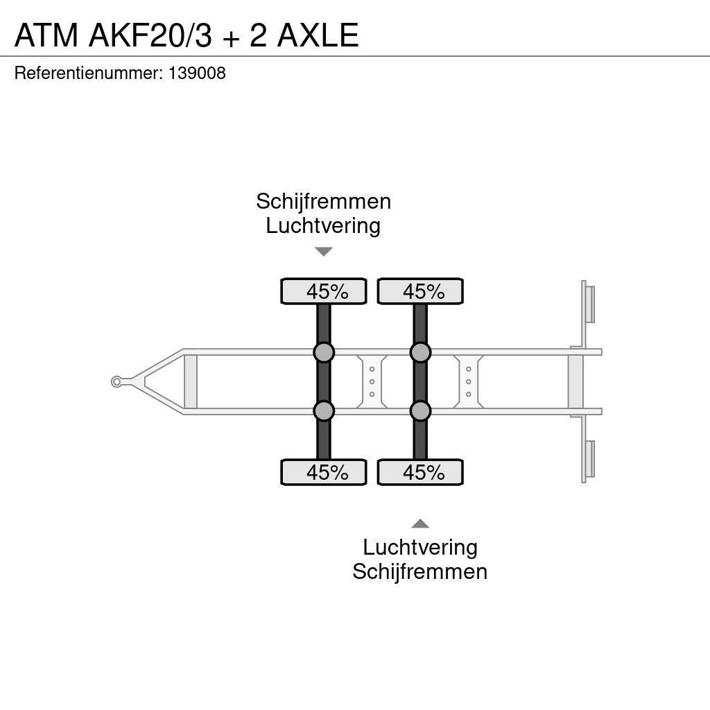 ATM AKF20/3 + 2 AXLE Anhænger med lad/Flatbed