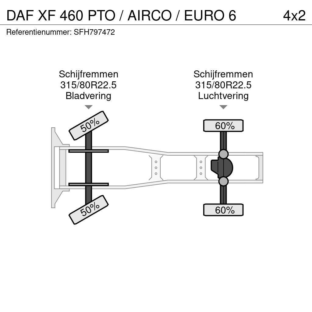 DAF XF 460 PTO / AIRCO / EURO 6 Trækkere