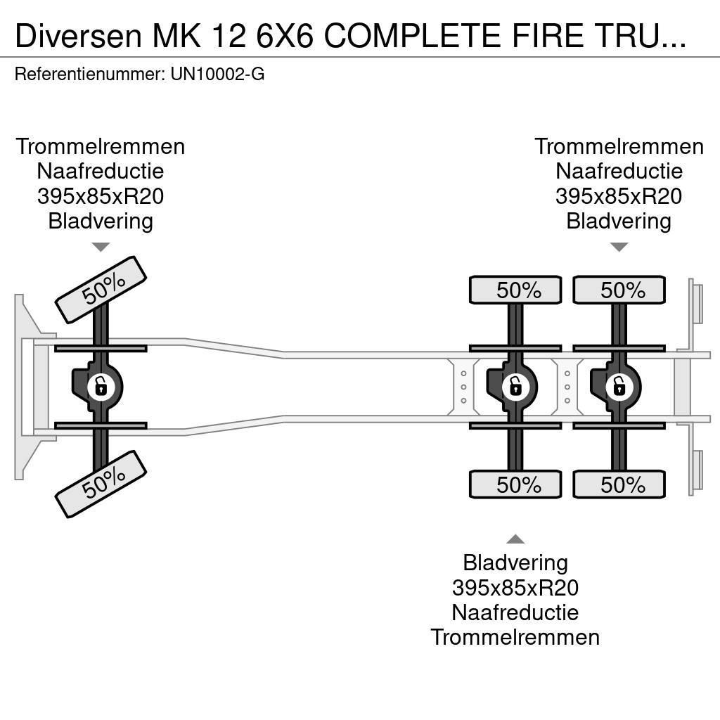  Diversen MK 12 6X6 COMPLETE FIRE TRUCK FULL STEEL Brandbiler