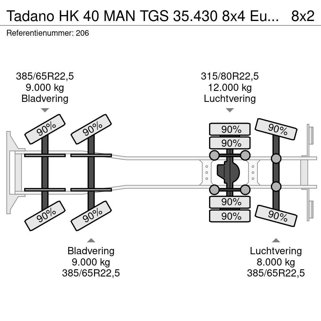 Tadano HK 40 MAN TGS 35.430 8x4 Euro 6 Hydrodrive! Kraner til alt terræn