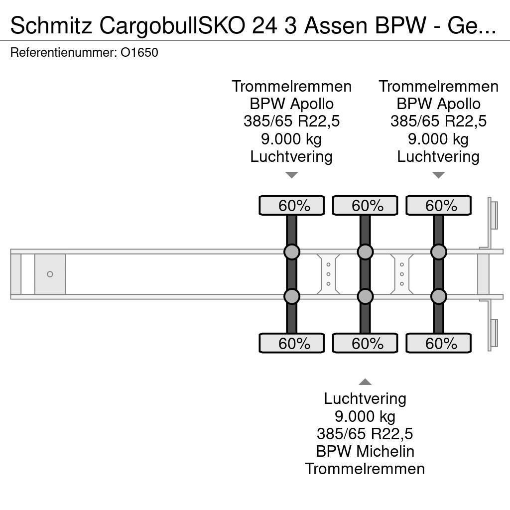 Schmitz Cargobull SKO 24 3 Assen BPW - Gesloten Opbouw - Gegalvanise Semi-trailer med fast kasse