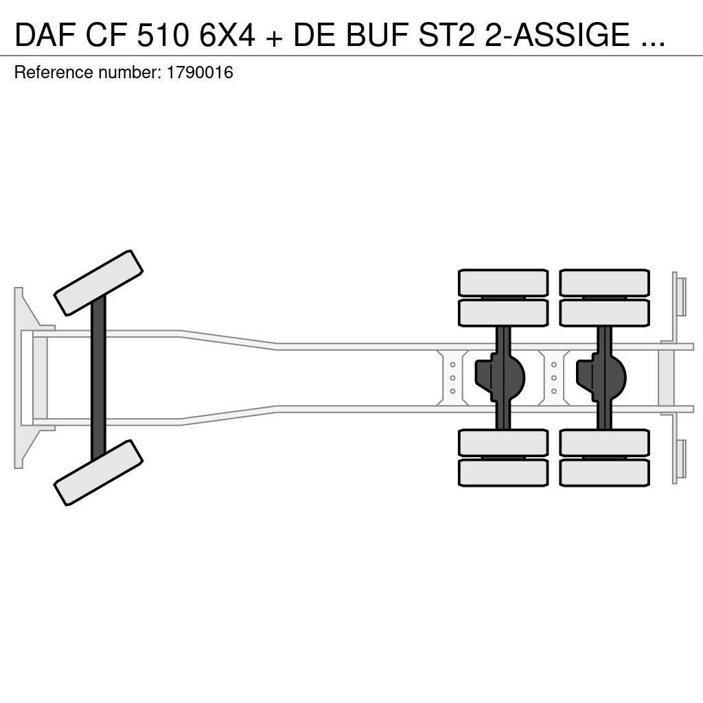 DAF CF 510 6X4 + DE BUF ST2 2-ASSIGE 10M3 CONCRETE MIX Betonbiler