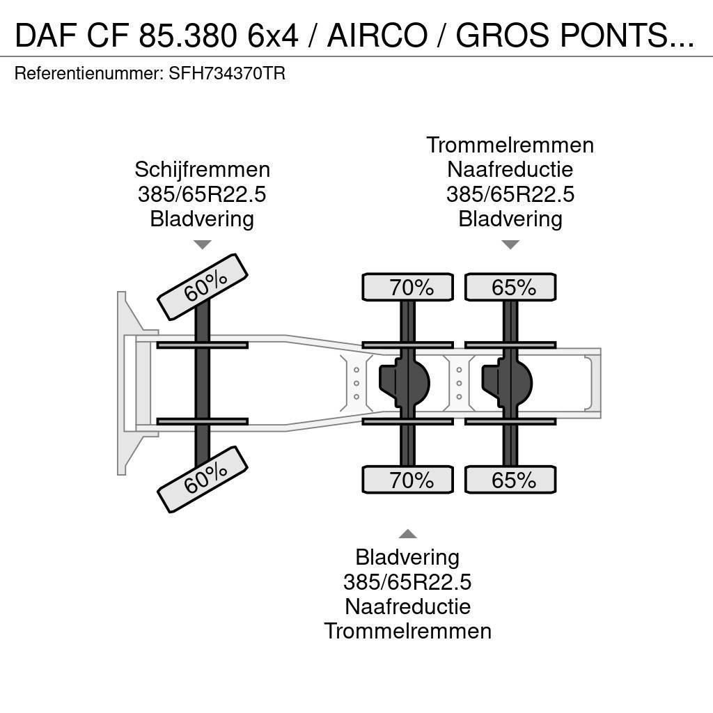 DAF CF 85.380 6x4 / AIRCO / GROS PONTS - BIG AXLES / L Trækkere