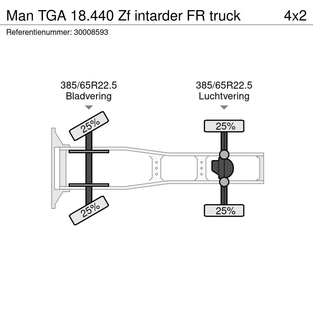 MAN TGA 18.440 Zf intarder FR truck Trækkere