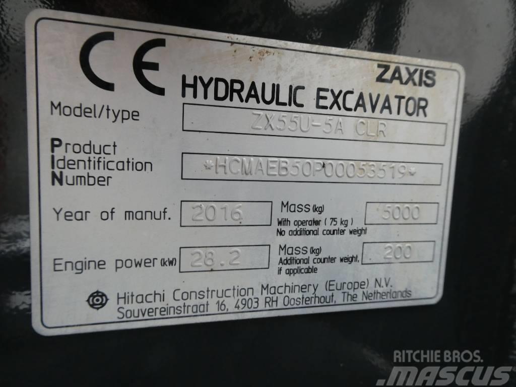 Hitachi ZX 55 U-5 A CLR Minigravemaskiner