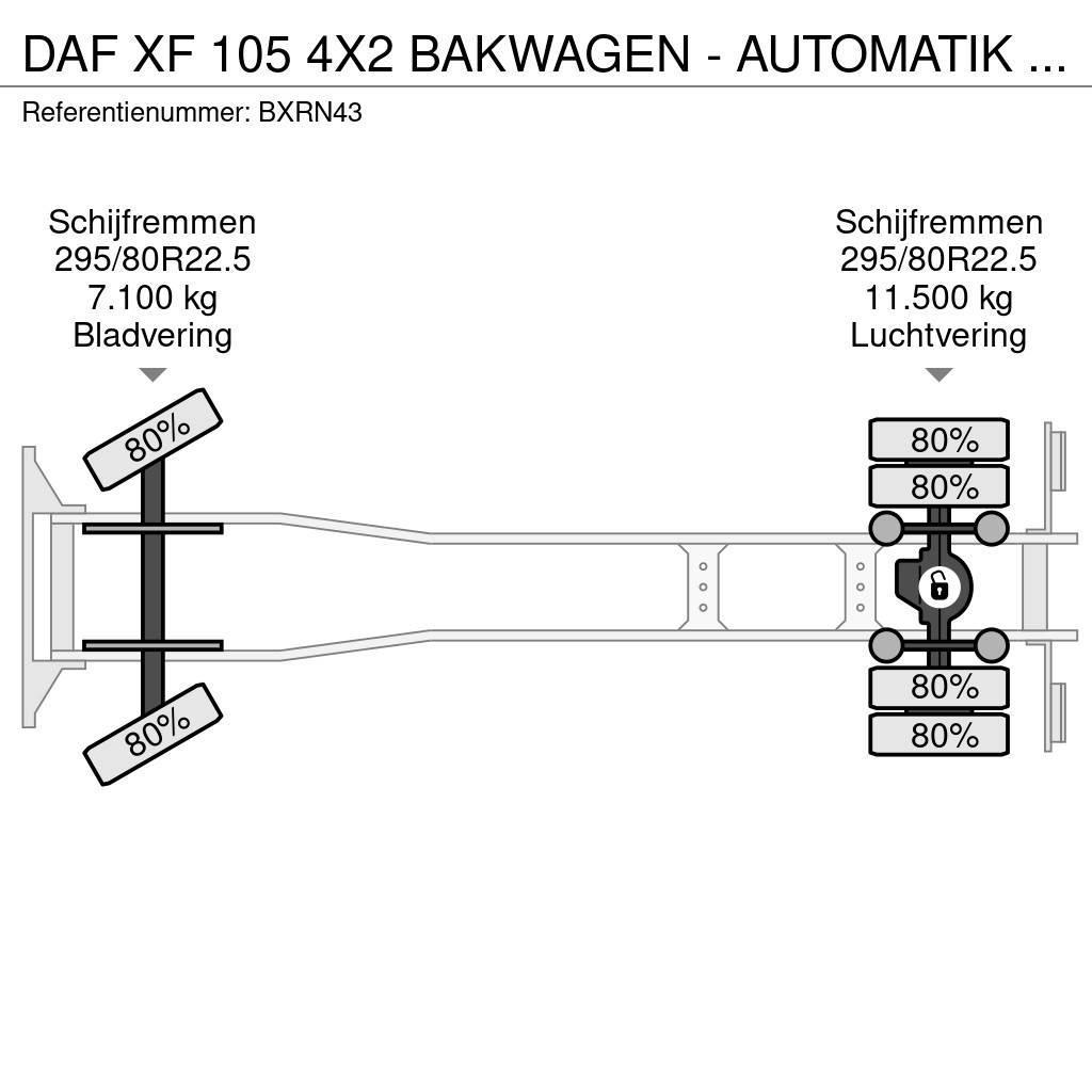 DAF XF 105 4X2 BAKWAGEN - AUTOMATIK - LESAUTO - LOW MI Fast kasse