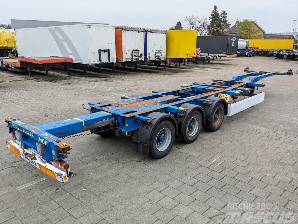 Krone SD 27 3-Assen BPW - Achterschuiver - Trommelremmen Semi-trailer med containerramme