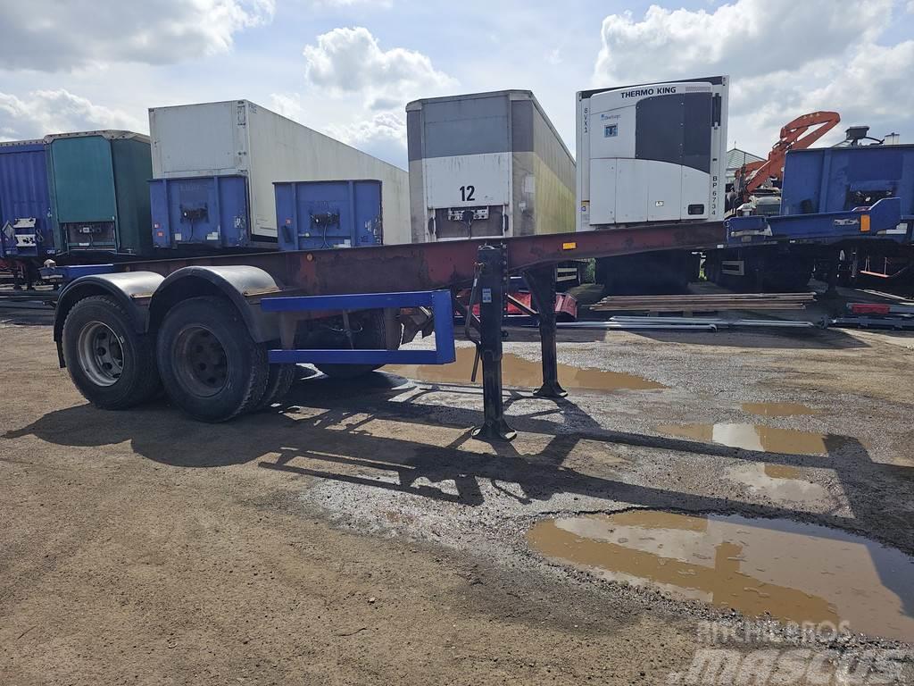 Köhler Elmshorn 2 axle | 20 ft | container chassis | stee Semi-trailer med containerramme