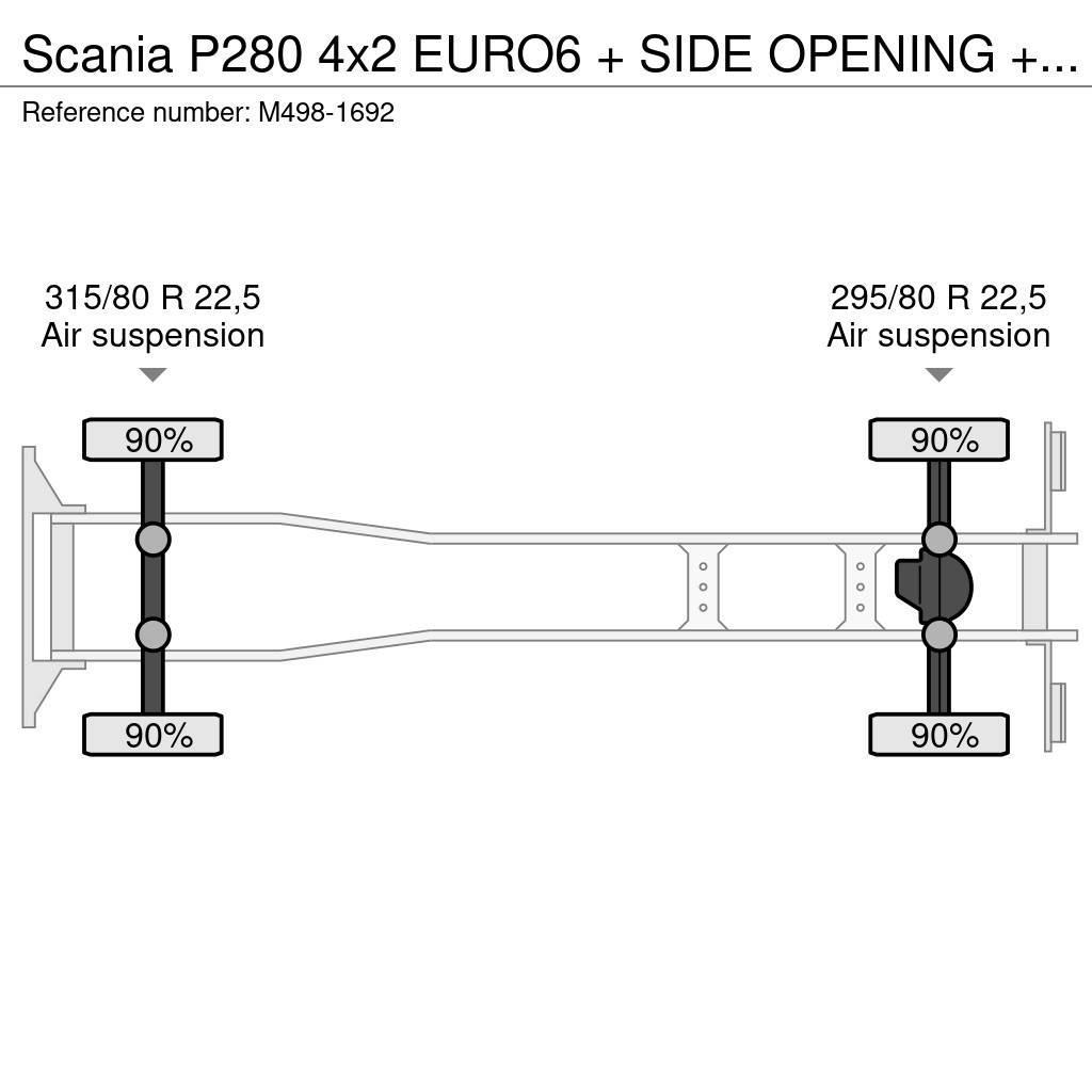 Scania P280 4x2 EURO6 + SIDE OPENING + ADR Fast kasse
