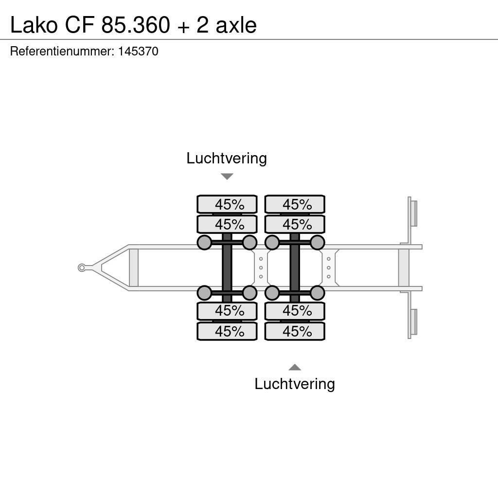 Lako CF 85.360 + 2 axle Anhænger med lad/Flatbed