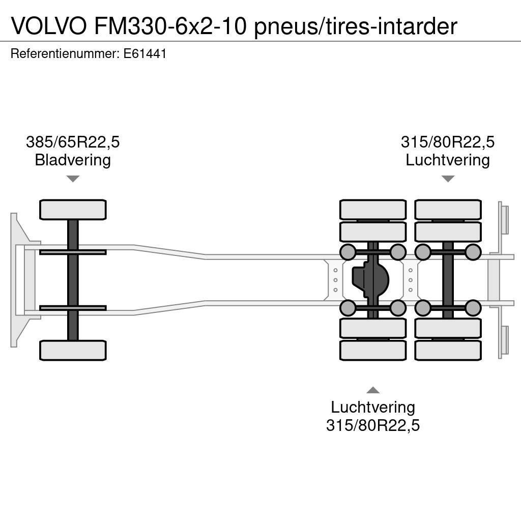 Volvo FM330-6x2-10 pneus/tires-intarder Lastbil - Gardin