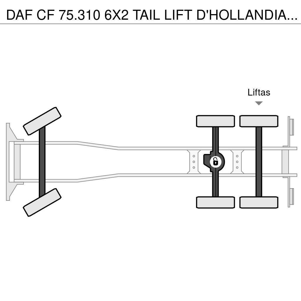 DAF CF 75.310 6X2 TAIL LIFT D'HOLLANDIA 2500 KG - EURO Lastbil - Gardin