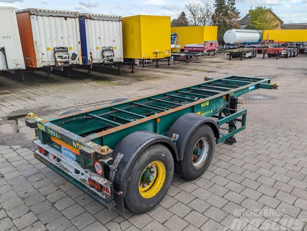  Flandria OP CC 2A 20FT 2-Assen ROR - DrumBrakes - Semi-trailer med containerramme