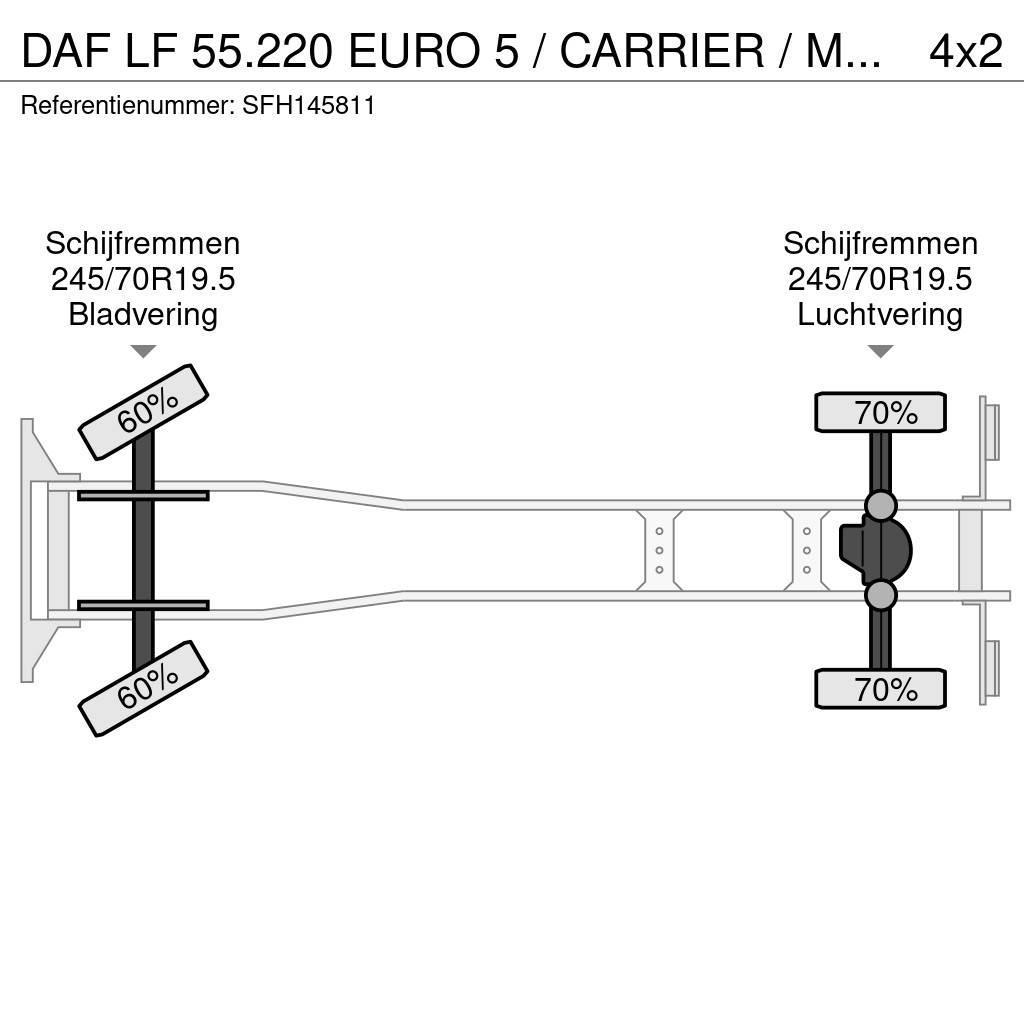 DAF LF 55.220 EURO 5 / CARRIER / MULTITEMPERATUUR / DH Kølelastbiler