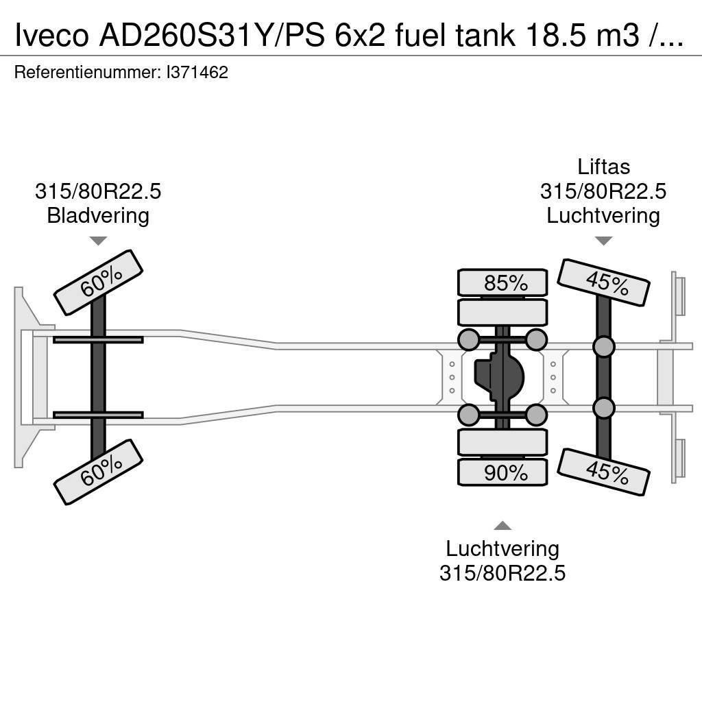 Iveco AD260S31Y/PS 6x2 fuel tank 18.5 m3 / 5 comp Tankbiler
