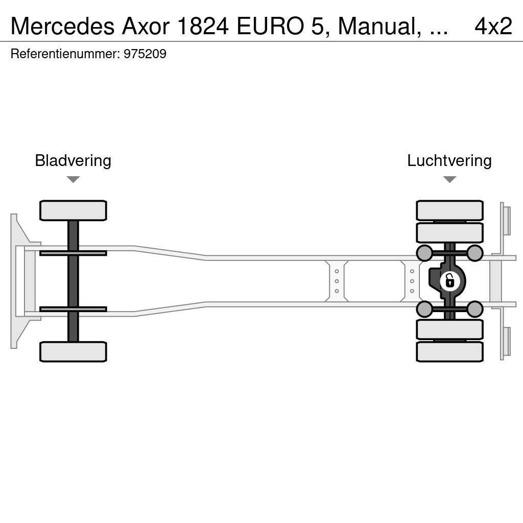 Mercedes-Benz Axor 1824 EURO 5, Manual, Borden Lastbil - Gardin