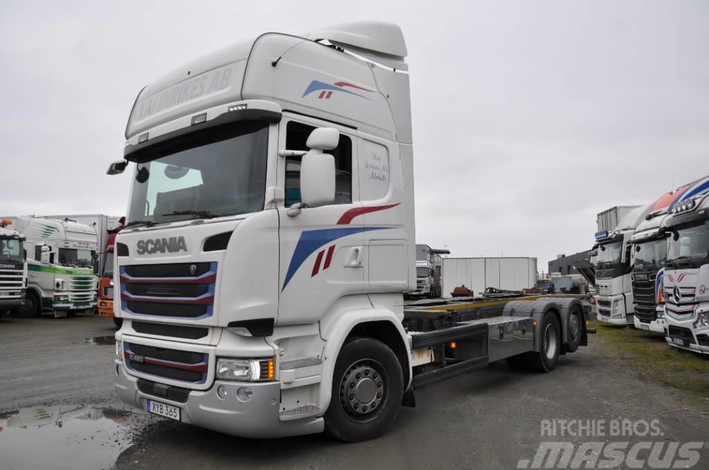 Scania R490 LB6X2MNB Lastbiler med containerramme / veksellad