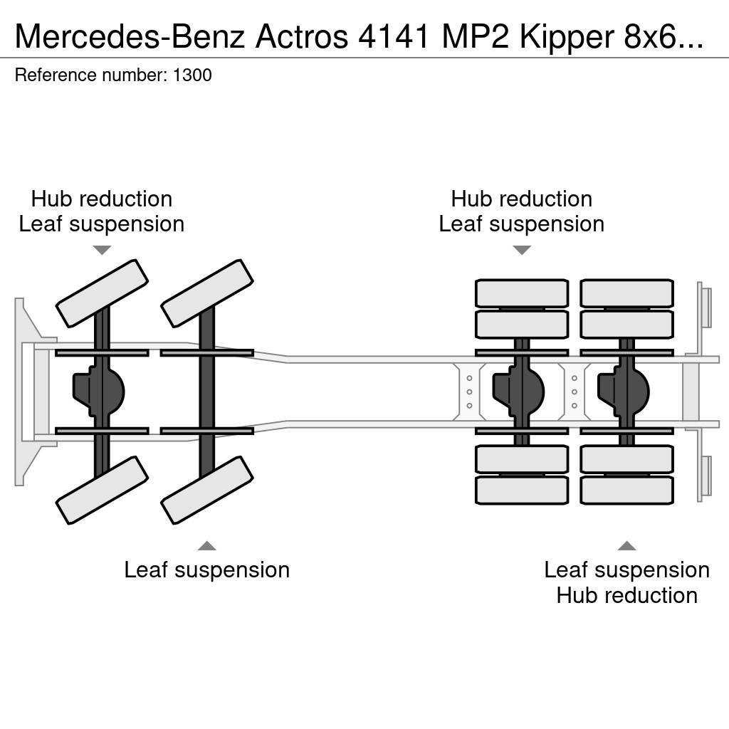 Mercedes-Benz Actros 4141 MP2 Kipper 8x6 V6 Manuel Gearbox Full Lastbiler med tip