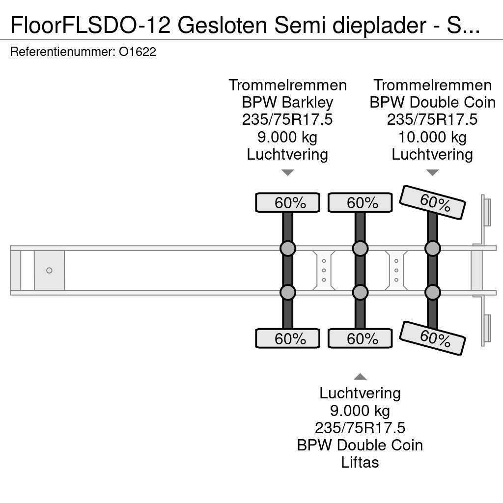 Floor FLSDO-12 Gesloten Semi dieplader - Smit Aluminiumo Semi-trailer med fast kasse