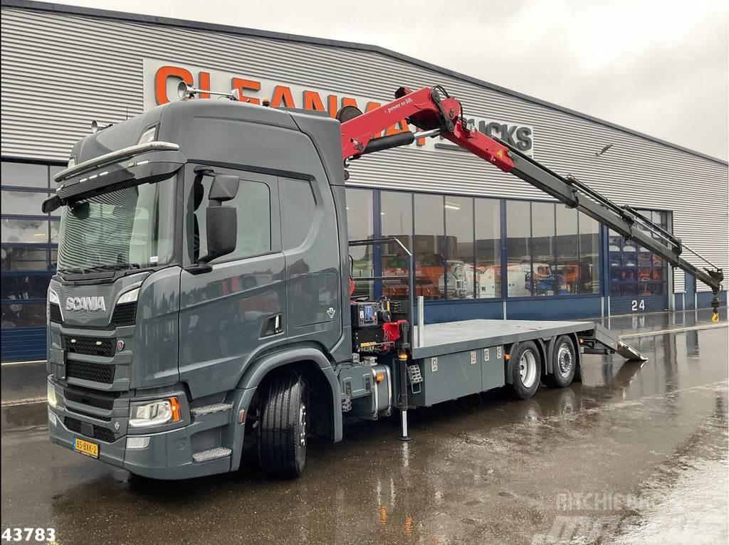 Scania R 650 Euro 6 V8 Retarder HMF 26 Tonmeter laadkraan Autotransportere / Knæklad