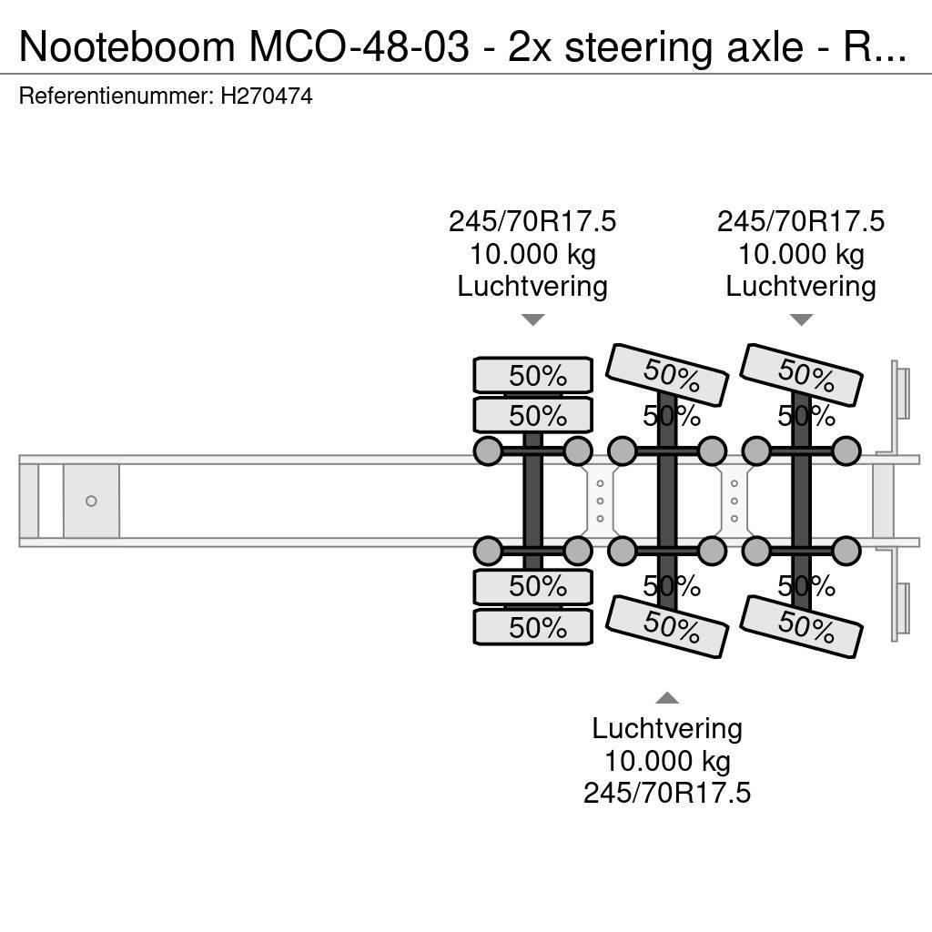 Nooteboom MCO-48-03 - 2x steering axle - Ramps - SAF Axle - Semi-trailer blokvogn