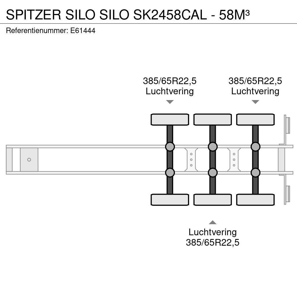 Spitzer Silo SILO SK2458CAL - 58M³ Semi-trailer med Tank