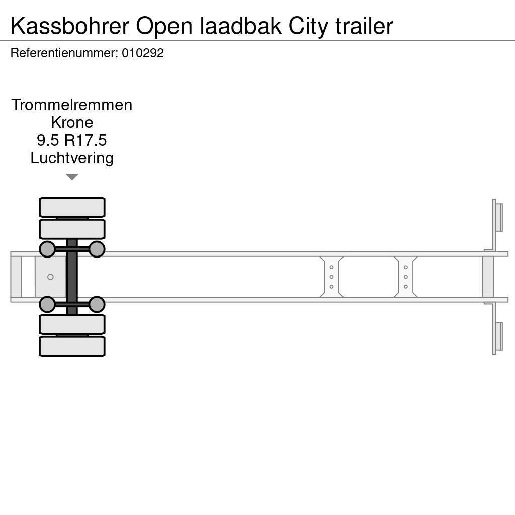 Kässbohrer Open laadbak City trailer Semi-trailer med lad/flatbed
