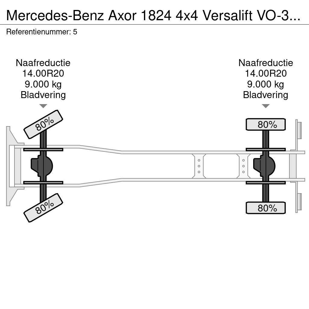 Mercedes-Benz Axor 1824 4x4 Versalift VO-355-MHI Winch 69 kV Top Lastbilmonterede lifte