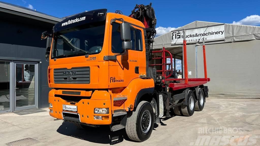 MAN TGA 33.480 6x6 forest truck - LIV 170 Z + scissors Tømmertransport