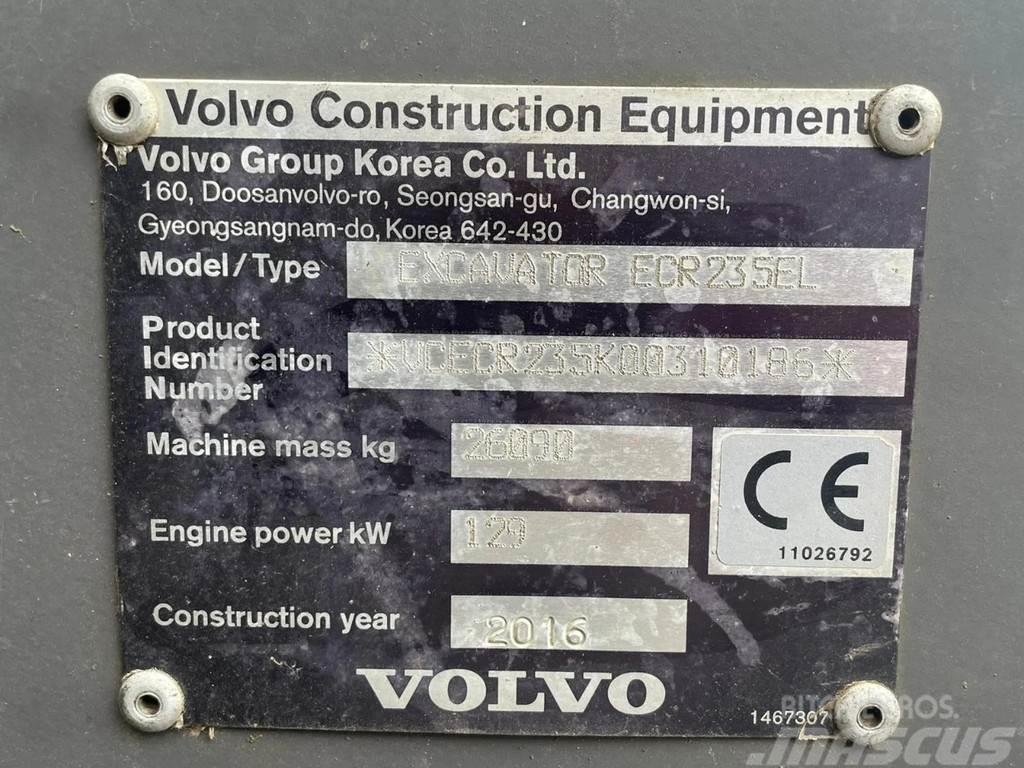Volvo ECR 235 EL | ROTOTILT | BUCKET | AIRCO Gravemaskiner på larvebånd