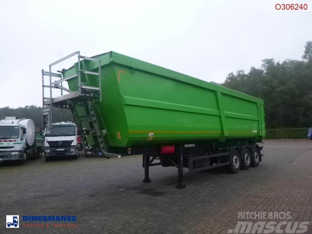 Schmitz Cargobull Tipper trailer steel 58 m3 + tarpaulin Semi-trailer med lad/flatbed