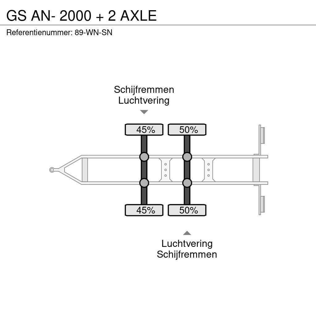 GS AN- 2000 + 2 AXLE Anhænger med lad/Flatbed