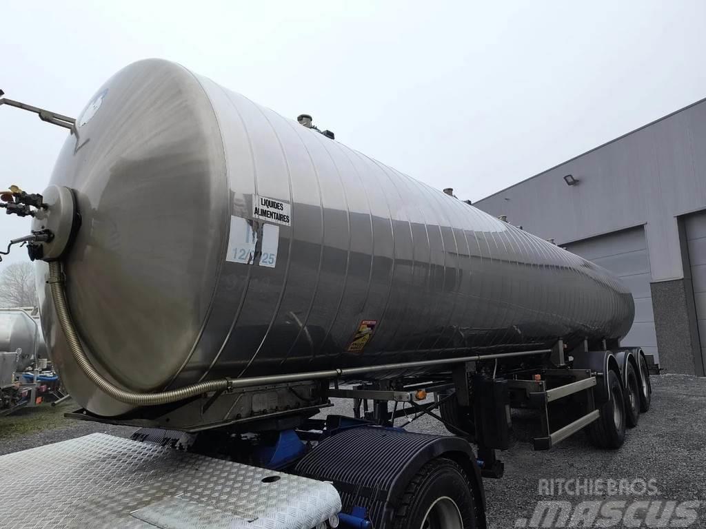 Maisonneuve 3 ESSIEUX CITERNE INOX ISOLEE  - 4 COMPARTIMENTS ( Semi-trailer med Tank