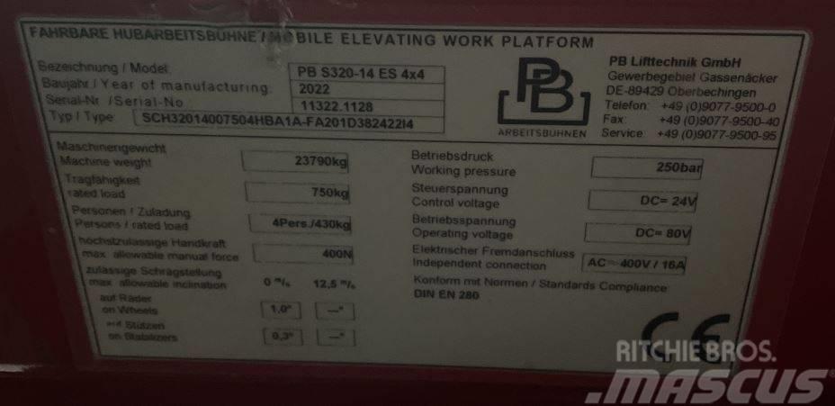 PB S320-14 4x4, high rack lift, 32m,like Holland Lift Saxlifte