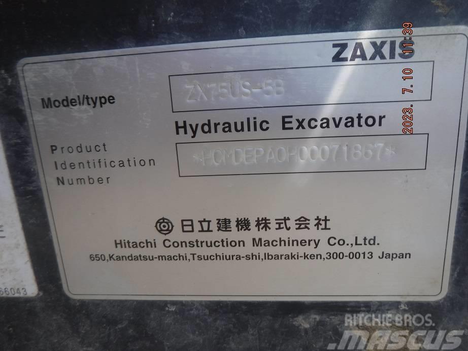 Hitachi ZX75US-5B Midi-gravemaskiner 7t - 12t