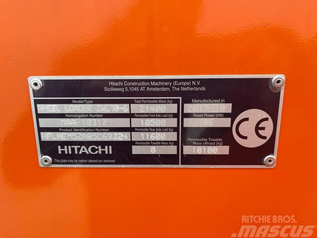 Hitachi ZW 250-6 Læssemaskiner på hjul