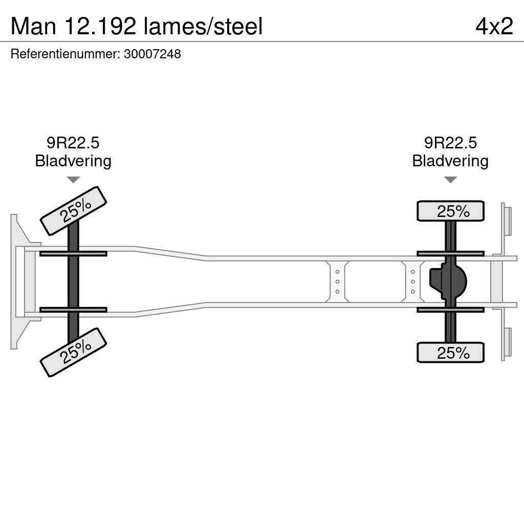 MAN 12.192 lames/steel Lastbiler med tip
