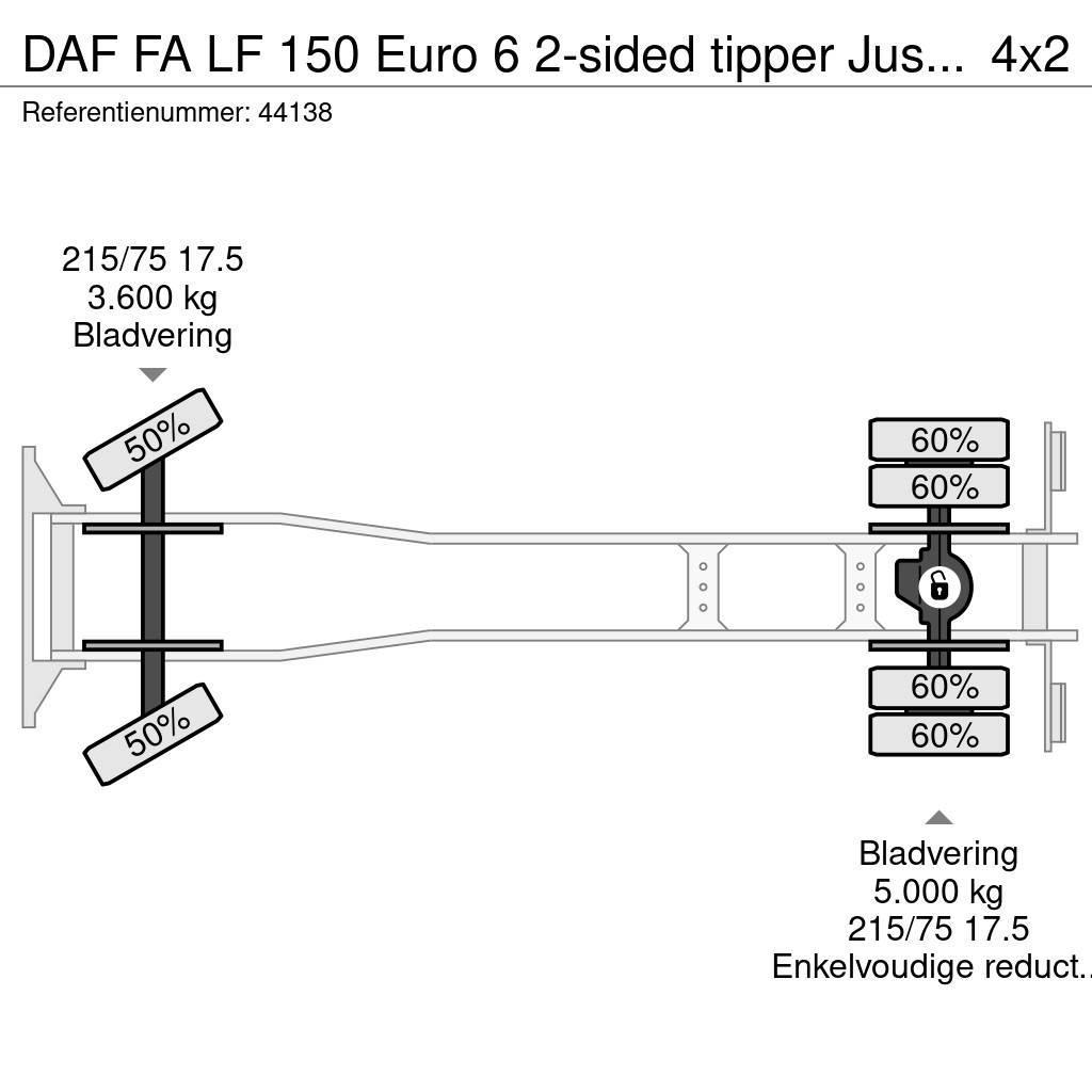 DAF FA LF 150 Euro 6 2-sided tipper Just 94.317 km! Lastbil - Gardin