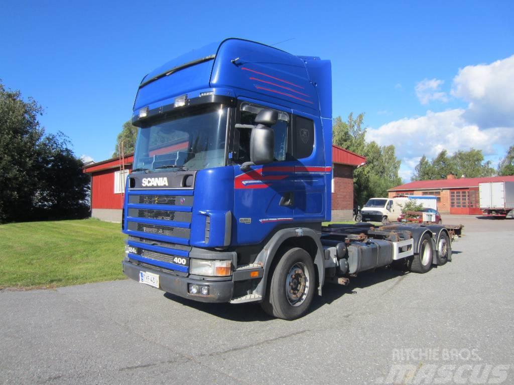 Scania R 124 LB 6X2 4700 Lastbiler med containerramme / veksellad