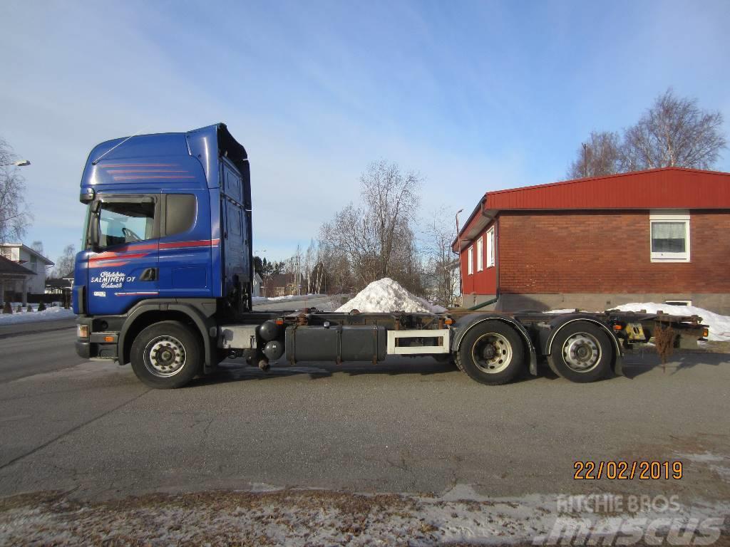 Scania R 124 LB 6X2 4700 Lastbiler med containerramme / veksellad